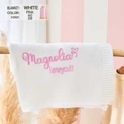 Custom Baby Shower Blanket With Embroidered Name, Plush Cotton Rope Newborn Gift, Birthday Present Idea - thumbnail 4
