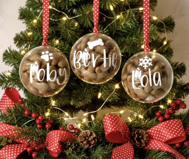 Dog Christmas Gift, Personalised Treat Bauble, Decoration, Treat, Gift For My Dog, Stocking Filler - image 1