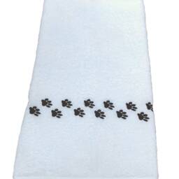Paw Print Embroidered Hand Towels - Dog Lover Gift - Set Of 2 - thumbnail 3