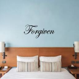 Forgiven Decal Wall Quote Inspirational Sayings Stickers Quotes Home Decor Vwaq - thumbnail 1