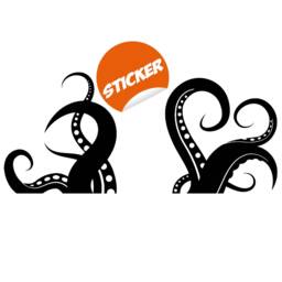 Octopus Tentacles Vinyl Wall Art Sticker - Bathroom Ocean Sea Creature Decor Die Cut Decal Bathtub Squid Kraken Monster Silhouette Animal - thumbnail 2