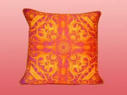 Angela Pillow - Fuchsia/Gold - thumbnail 1
