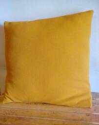 Mustard Jersey Knit Pillow Cover - Ridged Boudoir