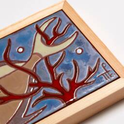Tile Fish Sea Life Wall Art Pottery Ceramic D??cor Handmade Housewarming Entry Shelves Kids Room Beach House Aquarium Decoration Spice Rack - thumbnail 2