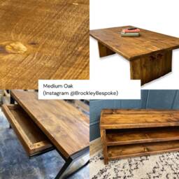 Rustic Farmhouse Coffee Table With Magazine Shelf - thumbnail 4