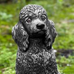 Stone Poodle Decor Concrete Dog Figurine Outdoor Pet Sculpture Cement Memorial Statue Garden Decoration Yard Art Dog Lover Gift - thumbnail 2
