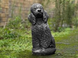 Stone Poodle Decor Concrete Dog Figurine Outdoor Pet Sculpture Cement Memorial Statue Garden Decoration Yard Art Dog Lover Gift