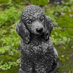 Stone Poodle Decor Concrete Dog Figurine Outdoor Pet Sculpture Cement Memorial Statue Garden Decoration Yard Art Dog Lover Gift - thumbnail 4