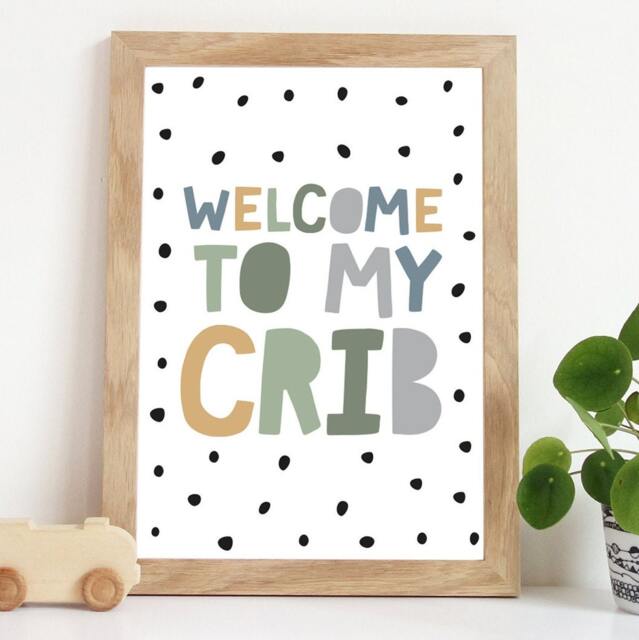 Welcome To My Crib Print, Boys Nursery Prints, Wall Art, Decor, Bedroom Baby Boy Gift - image 1