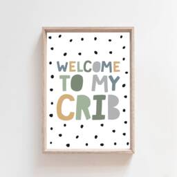 Welcome To My Crib Print, Boys Nursery Prints, Wall Art, Decor, Bedroom Baby Boy Gift - thumbnail 3