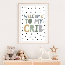 Welcome To My Crib Print, Boys Nursery Prints, Wall Art, Decor, Bedroom Baby Boy Gift - thumbnail 2