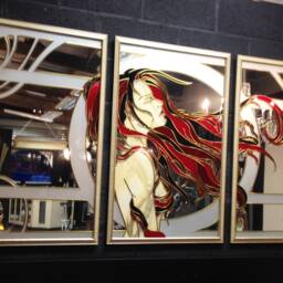 Ruby Radiance A Triptych Mirror Masterpiece By Phillip Orr - thumbnail 3