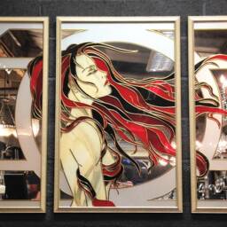 Ruby Radiance A Triptych Mirror Masterpiece By Phillip Orr - thumbnail 2