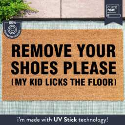 Remove Your Shoes Please - My Kid Licks The Floor Funny Doormat Kids Lick Off No Mat - thumbnail 1