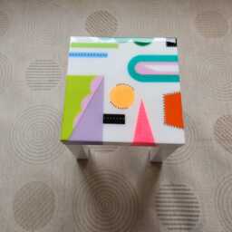 Handmade Colorful Resin Coffee Table Modern Art Side Table - thumbnail 2