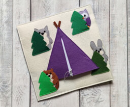 Felt Quiet Book Page Forest Animals Sensory Toy