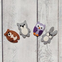Felt Quiet Book Page Forest Animals Sensory Toy - thumbnail 3