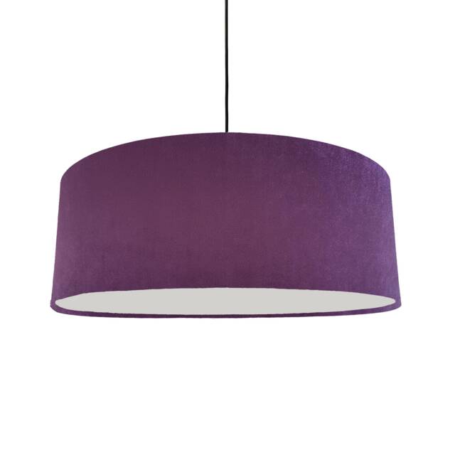 Extra Large Purple Velvet Lampshade With Diffuser - image 1