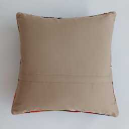 Handmade Cushion Cover, Multicolour Turkish Rug Cushion, Pillow, Decorative Throw Kilim 18''x18''/45x45 cm - thumbnail 4