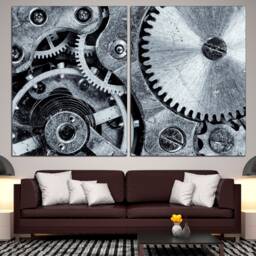 Engine Canvas Abstract Art Motor Decor Metal Photo Print Equipment - thumbnail 3