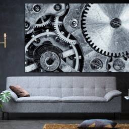 Engine Canvas Abstract Art Motor Decor Metal Photo Print Equipment - thumbnail 2