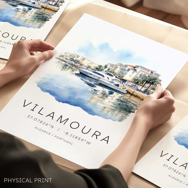 Vilamoura Portugal Travel Print, Algarve Prints, Posters, Gifts, Wall Gallery, Home Decor - image 1