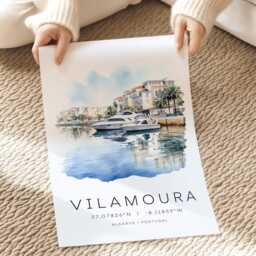 Vilamoura Portugal Travel Print, Algarve Prints, Posters, Gifts, Wall Gallery, Home Decor - thumbnail 2