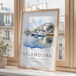 Vilamoura Portugal Travel Print, Algarve Prints, Posters, Gifts, Wall Gallery, Home Decor - thumbnail 3