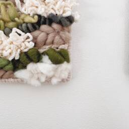 Pine Snow Triptych - Fiber Wall Art/Fiber Art/Neutral Art/Wall Art For Hallway/Green Hanging/Winter Decor/Winter Decor Weavin - thumbnail 4