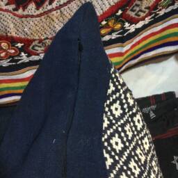 Vintage Handmade Black Thai Textile Cotton Pillow Cover in Nghe An, Vietnam - thumbnail 2