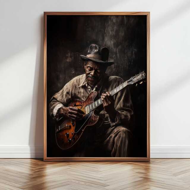 Black Man Art, Art Prints, Vintage Music Poster, Wall Masculine African Afrocentric - image 1