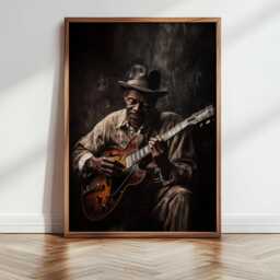 Black Man Art, Art Prints, Vintage Music Poster, Wall Masculine African Afrocentric - thumbnail 1
