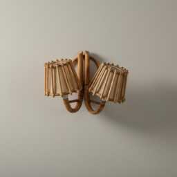 Vintage Style Rattan Double Wall Sconce Lamp, Hallways, Bedroom, Living Room Lighting - thumbnail 2