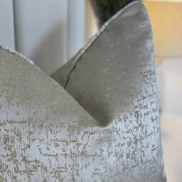 Handmade Travertine Cushion Cover Metallic Gold Piping, Luxury Pillow Sham - thumbnail 2