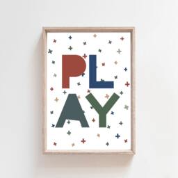 Set Of 3 Boys Nursery Prints, Read Play Love Print, Playroom Bedroom Blue Decor, Wall Art, Kids Room, Home - thumbnail 3