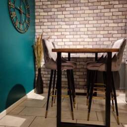 Industrial Style Table Legs - Desk Dining Black Square Legs Metal - thumbnail 4
