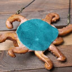Sculpted Octopus Pendant With Black Cord - thumbnail 4