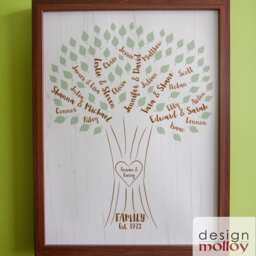Digital Family Tree - Printable Tree, Gift For Grandparents, Custom Wall Art, Anniversary Gift, Mother's Day, Christmas - thumbnail 2