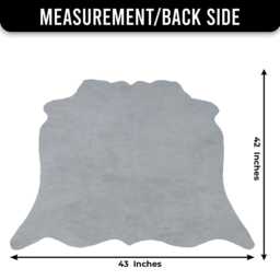 Black & White Cowhide Rug Large Hair-On Leather Accent - 42x43 Inches - thumbnail 3