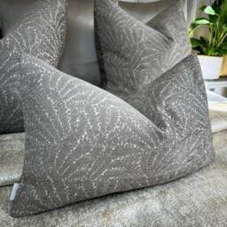 "Handmade Velvet Cushion Cover Voyage Maison Farley Chesnut, 12"" X 20" - thumbnail 1