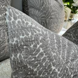 "Handmade Velvet Cushion Cover Voyage Maison Farley Chesnut, 12"" X 20" - thumbnail 3