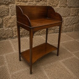 Antique Regency Mahogany Washstand - Georgian Bedside Table English Country Side - thumbnail 2