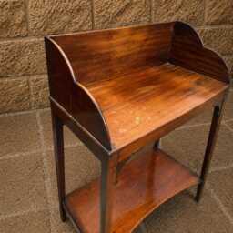 Antique Regency Mahogany Washstand - Georgian Bedside Table English Country Side - thumbnail 3