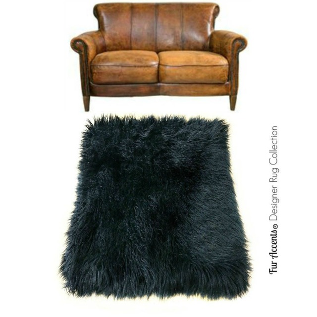 Handmade Plush Faux Fur Area Rug - Shaggy Icelandic Sheepskin Throw - image 1