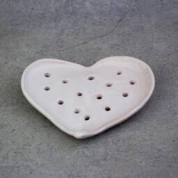 Ceramic Soap Dish, Heart Plate, Ring Dish, Home Decor, Handmade Pottery Hand Made Unique For Bathroom - thumbnail 2