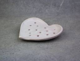 Ceramic Soap Dish, Heart Plate, Ring Dish, Home Decor, Handmade Pottery Hand Made Unique For Bathroom - thumbnail 1