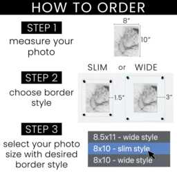 Clear Acrylic Frame For Wall With Optional Photo Print, Custom Sizes Up To 36x48 - thumbnail 2