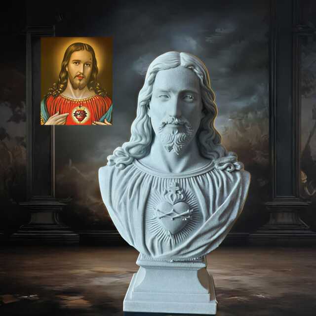 Jesus Christ Bust - Christianity Simbol Home Decor Gift 3D Printed Statue Desk Accessories Office Decor Birthday Gift - image 1