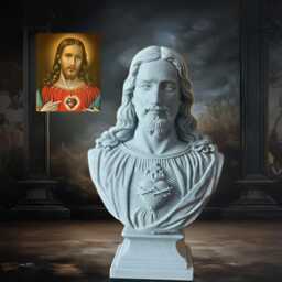 Jesus Christ Bust - Christianity Simbol Home Decor Gift 3D Printed Statue Desk Accessories Office Decor Birthday Gift - thumbnail 1