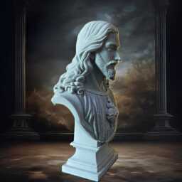 Jesus Christ Bust - Christianity Simbol Home Decor Gift 3D Printed Statue Desk Accessories Office Decor Birthday Gift - thumbnail 3